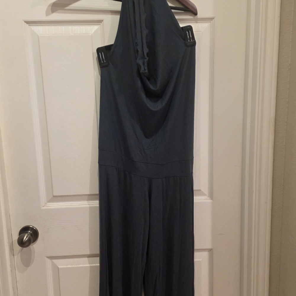 Aria Lattner Forest Green Halter Jumpsuit